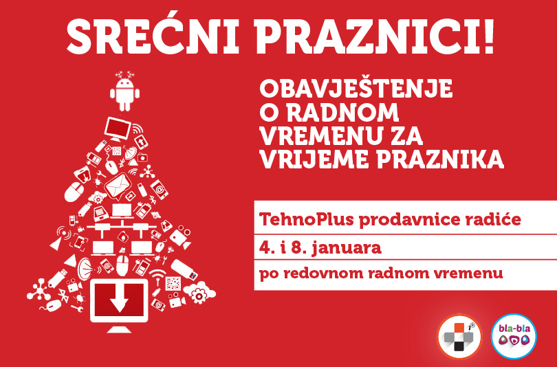 Obavještenje o radnim danima tokom praznika Obavještenje o radnim danima tokom praznika