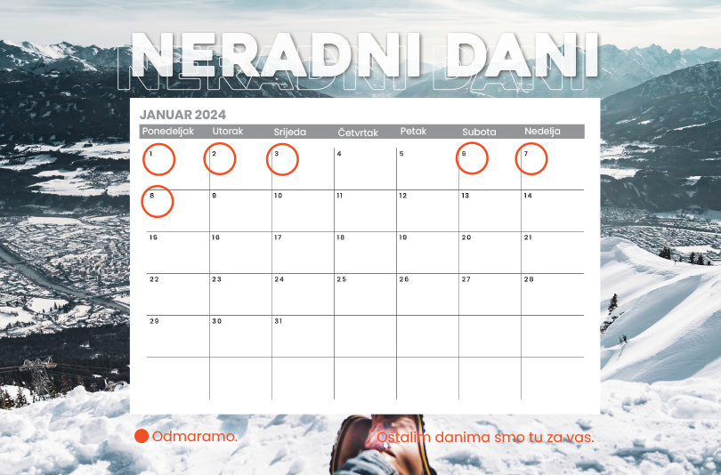 Praznici: neradni dani Praznici: neradni dani